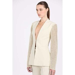 NONCHALANT Label Lauren Blazer‎ Size XS Cream Crochet Sleeves